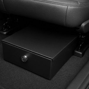 Under Seat Car Storage Box with Locking Lid